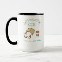Chat Sleepy avec Café et Mug de livre