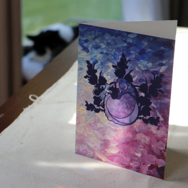 Chat Sorcière Lune Déesse Wiccan Chat Carte Person (Créateur téléchargé)