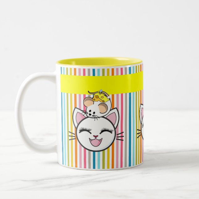 Chat Souris Fromage Frappe Mug (Gauche)