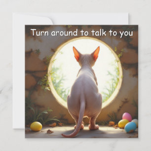 Chat Sphynx - Carte de vacances de Pâques