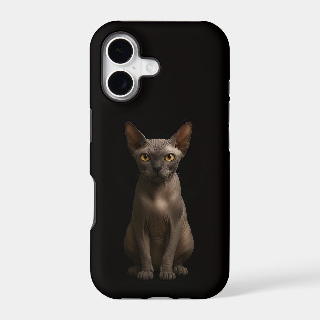 Chat Sphynx Noir 4 Luxe iPhone 17 Mate (Verso)