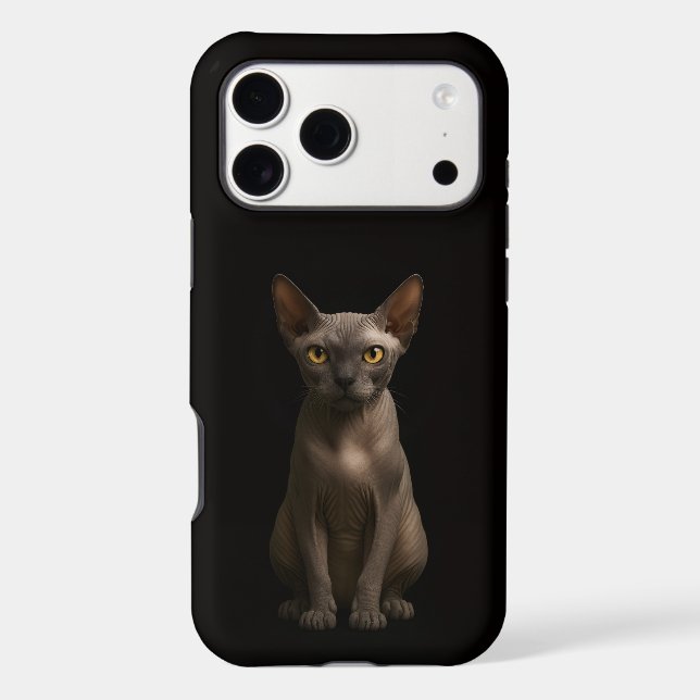 Chat Sphynx Noir 4 Luxe iPhone 17 Pro Max (Verso)