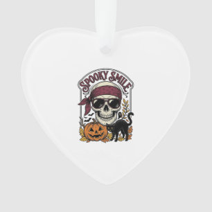 Chat squelette Halloween Graphique de citrouille v