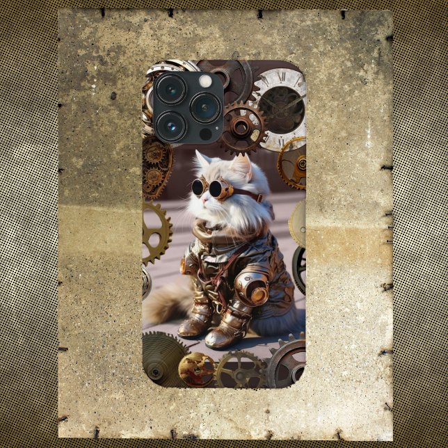 Chat Steampunk avec engrenages iPhone / coque ipad (Créateur téléchargé)