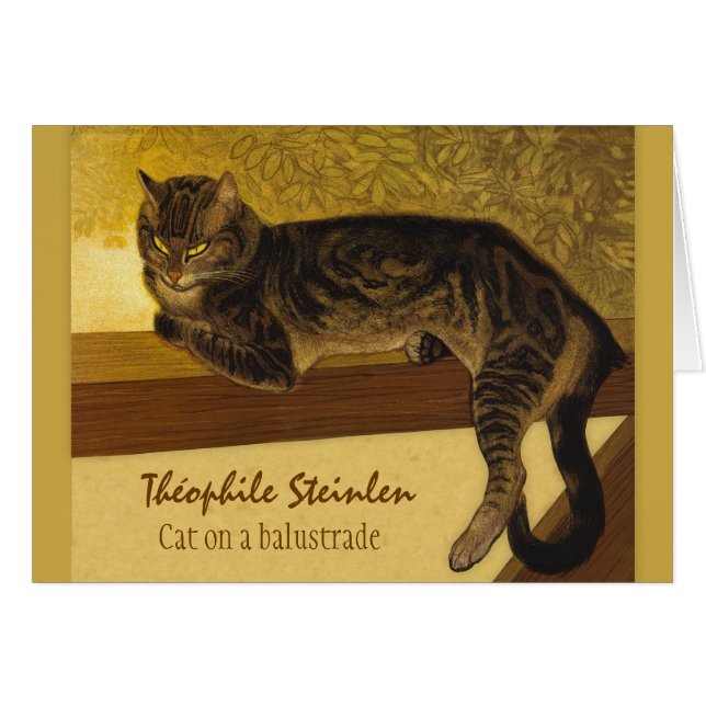 Chat sur balustrade CC0575 Théophile Steinlen (Devant horizontal)