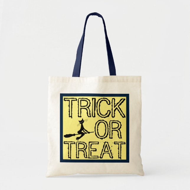 Chat Sur Broomstick, Sac fourre-tout D'Halloween (Devant)