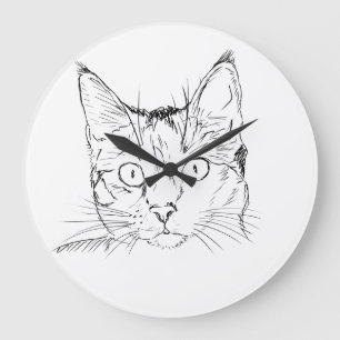Chat sur les horloges