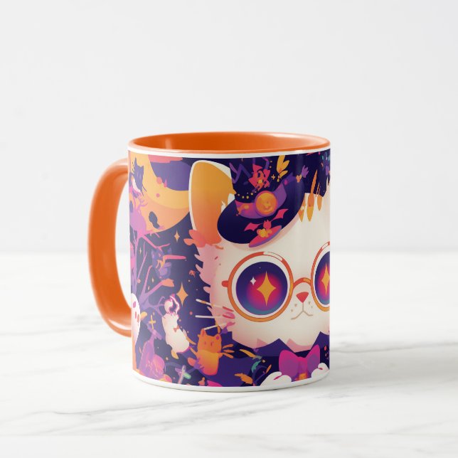 Chat - Thème Halloween | Mug (Devant gauche)