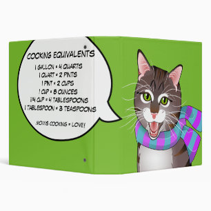 Chat tigré personnalisable de geek de classeur de