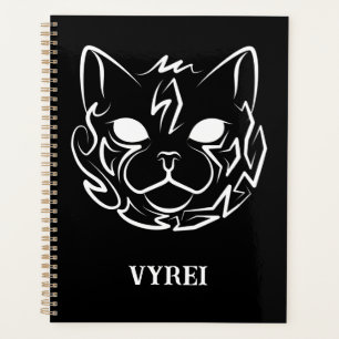 Chat tribal noir et blanc