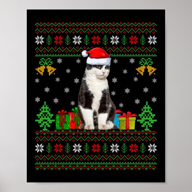 Chat Ugly Xmas Décorations Père Noël Chat Noël (Devant)
