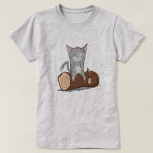 Chat un rondin - T-shirt