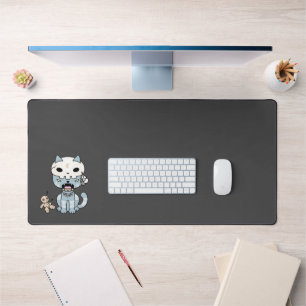 Chat vaudou sur gris foncé