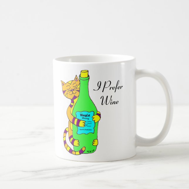 Chat Winey, "je tasse de café, de thé ou de vin (Droite)