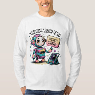 Chatbot Memes Human Not Digital Detox Toxic Humans T-Shirt