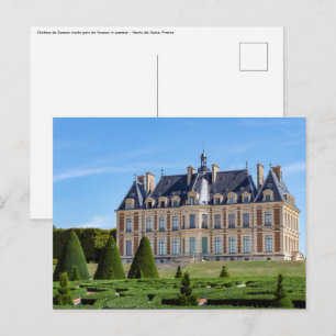 Chateau and parc de Sceaux in summer - France Postcard