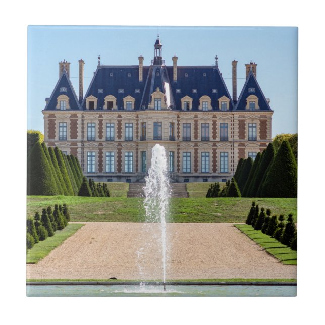 Chateau and parc de Sceaux in summer - France Tile (Front)