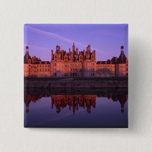 Chateau Chambord at sunset, Loire Valley, France 2 Inch Square Button