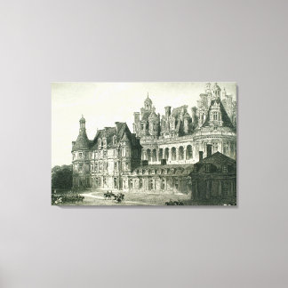Chateau Chambord Historic Engraving Thomas Allom Canvas Print