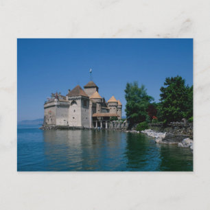 Chateau Chillon, Lake Geneva, Vaud Canton, Postcard