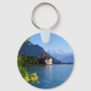 Chateau Chinon, beside Lake Geneva Keychain