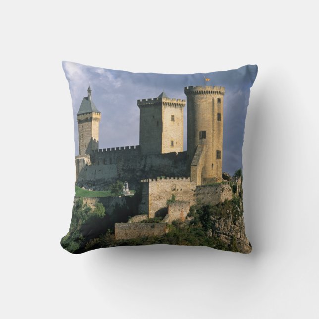 Chateau Comtal Chateau of the Counts of Throw Pillow (Front)