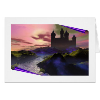 Château dans la carte de brume