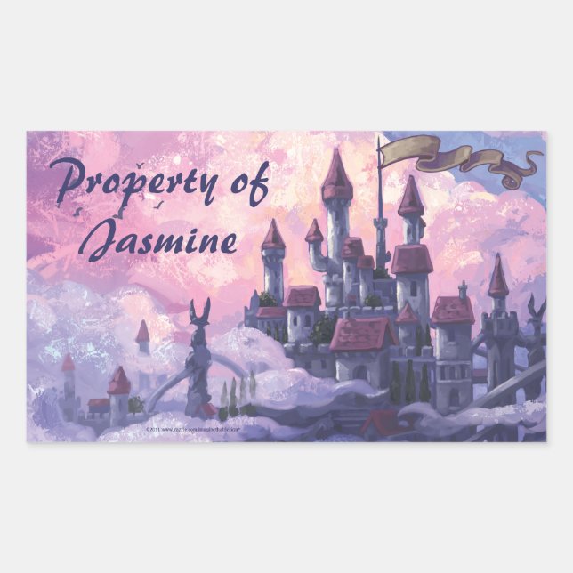 Château dans la propriété des nuages Stickers (Devant)
