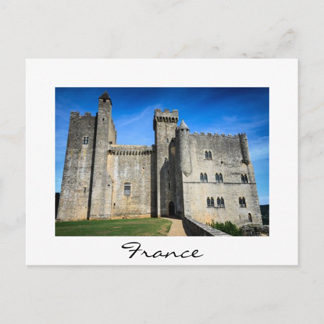 Château de Beynac en France Carte postale texte bl (Devant)