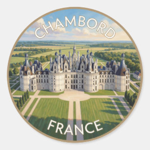Château de Chambord France Renaissance Castle Classic Round Sticker