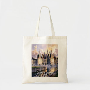 Chateau de Chambord Loire France Watercolor Castle Tote Bag