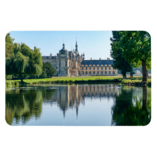 Chateau de Chantilly and reflection in a pond Magnet
