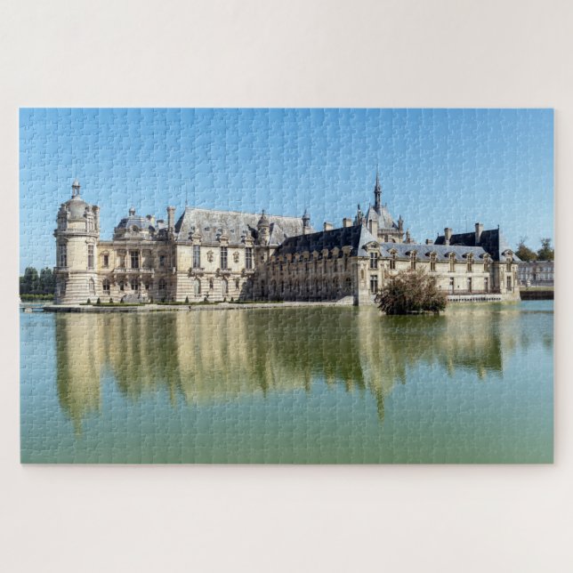 Chateau de Chantilly with reflection in the lake Jigsaw Puzzle (Horizontal)