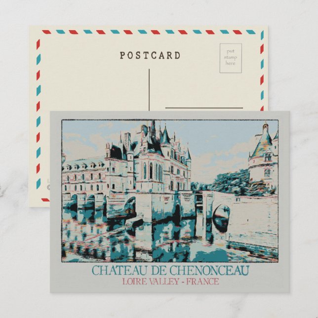 Château de Chenonceau in the Loire valley, France Postcard (Front/Back)