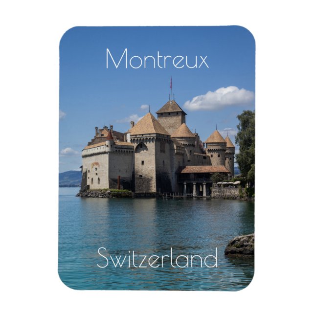 Chateau de Chillon in Montreux, Switzerland Magnet (Vertical)