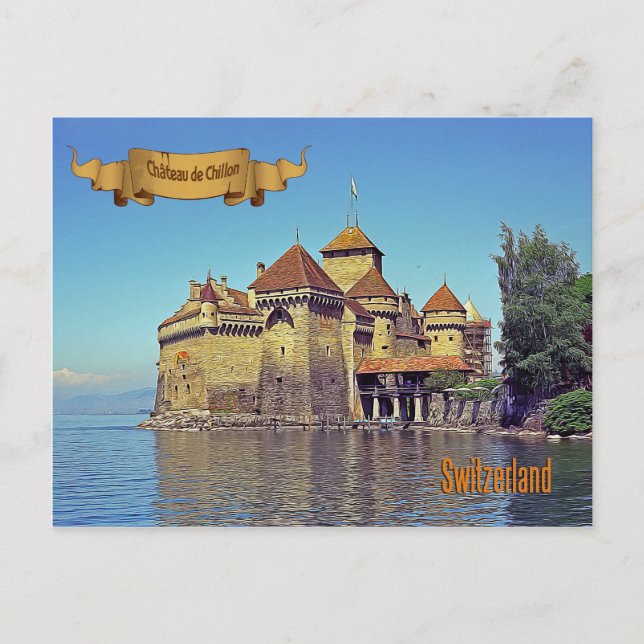 Chateau de Chillon, Switzerland Postcard (Front)