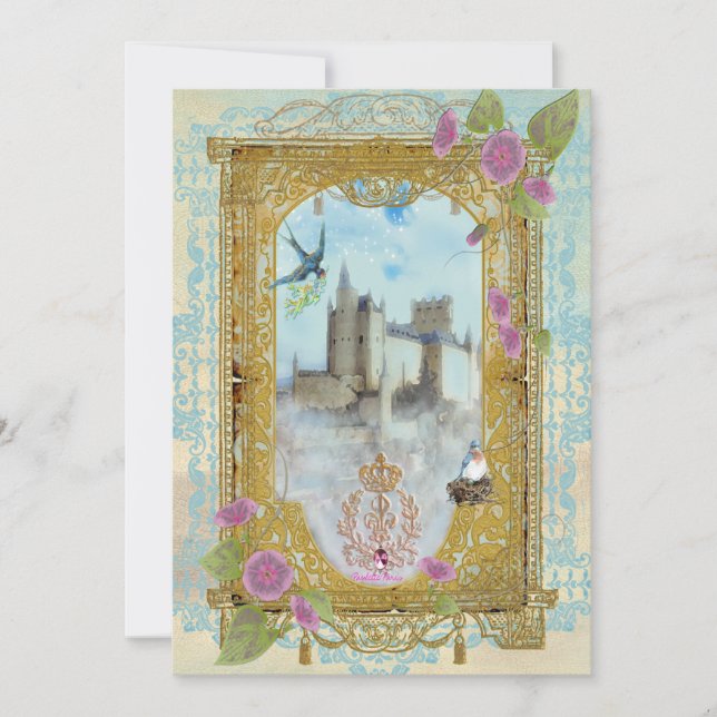 Château De Fairytale Dans Les Mistes Invitations (Devant)