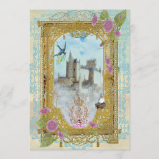 Château De Fairytale Dans Les Mistes Invitations