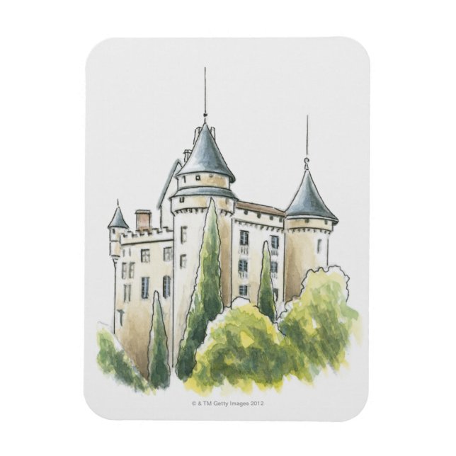 Chateau de Mercues, France Magnet (Vertical)