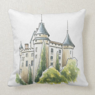 Chateau de Mercues, France Throw Pillow