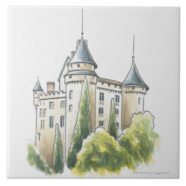 Chateau de Mercues, France Tile (Front)
