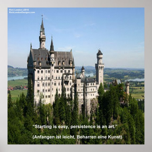 Château de Neuschwanstein & Affiche de dicton alle (Devant)