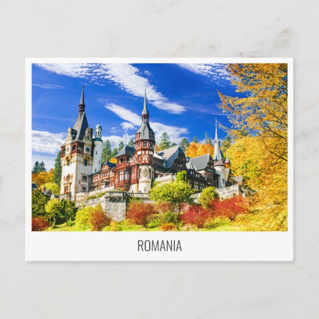 Château de Peles, Roumanie Voyage Carte postale de (Devant)