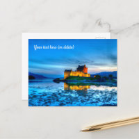 Château d'Eilean Donan, carte postale d'Écosse