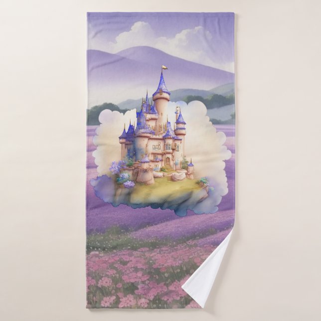 Château d'Imaginaire violet (Serviette de bain)