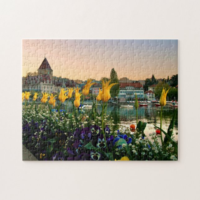 Château d'Ouchy, Lausanne, Suisse Puzzle (Horizontal)