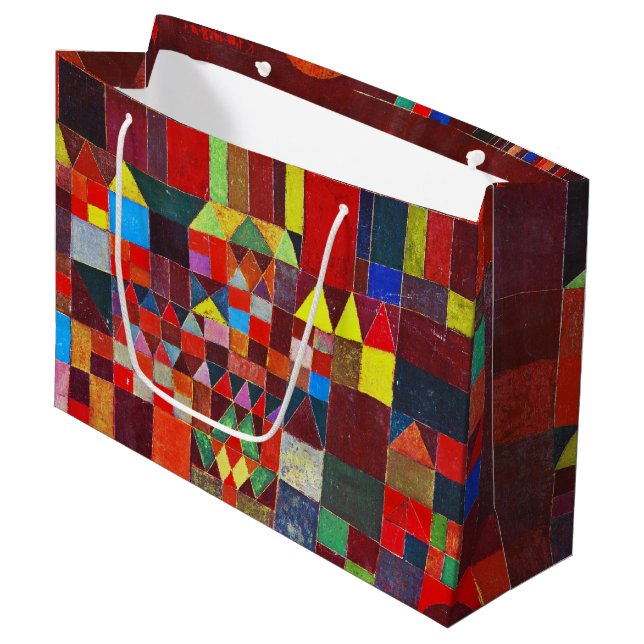 Château et soleil, Paul Klee Grand sac cadeau (Devant Angle)