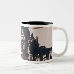 Chateau fortified by two Bridges Two-Tone Coffee Mug
