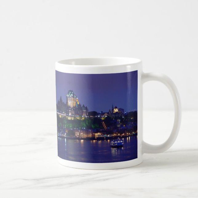 Chateau Frontenac Castle Hotel Night Quebec City Coffee Mug (Right)