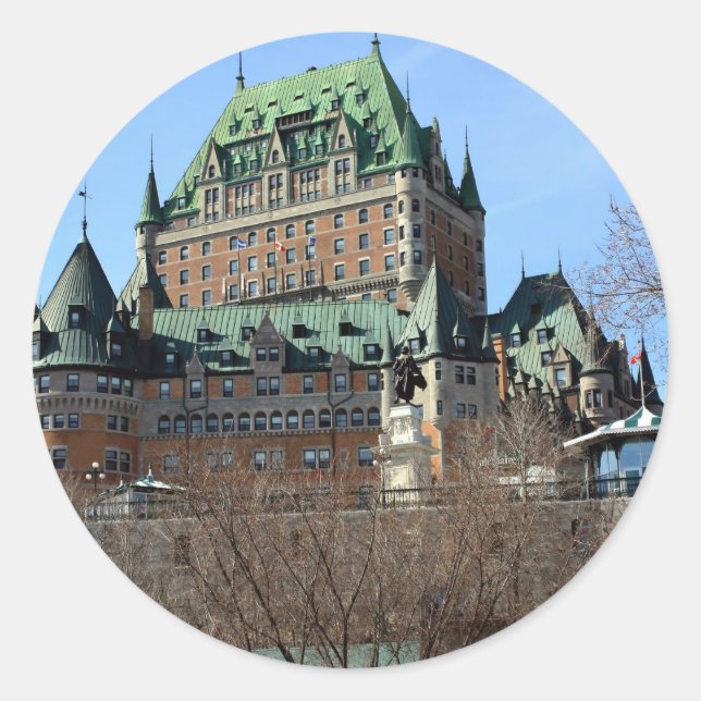 Château Frontenac, Québec, Canada Classic Round Sticker (Front)